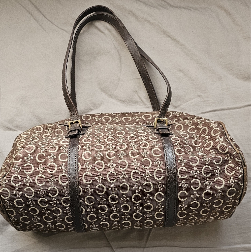 CELINE VINTAGE MACADAM BARREL BAG (FINAL SALE) - Picture 2 of 14